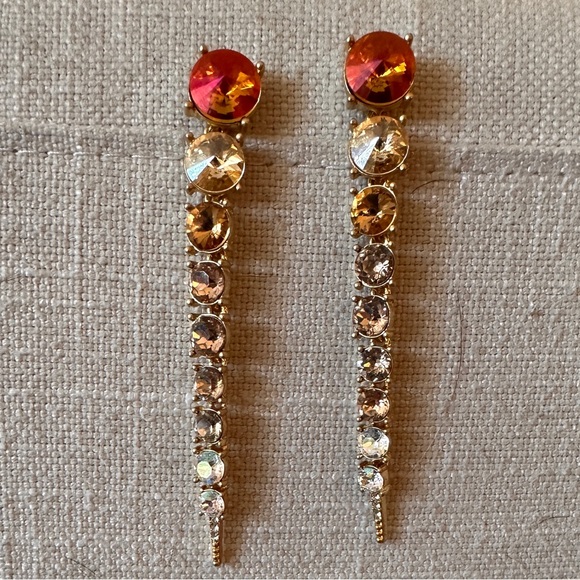 Oscar de la Renta | Swarovski Cascade Tendril Earrings PERFECT HOLIDAY GIFT - Picture 2 of 4
